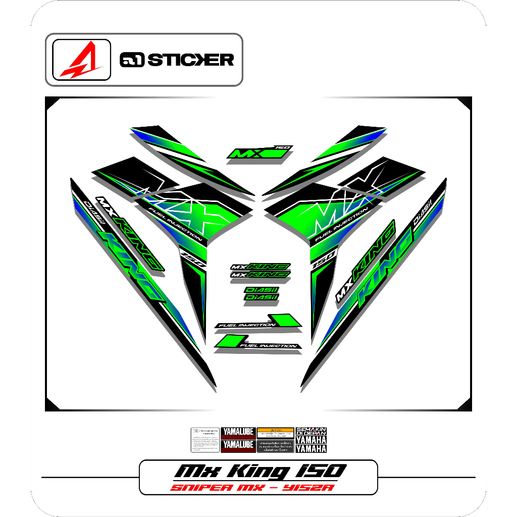 Jual STRIPING MX KING 150 MOTIF D13 / YAMAHA SNIPER 150 MXi / STICKER ...
