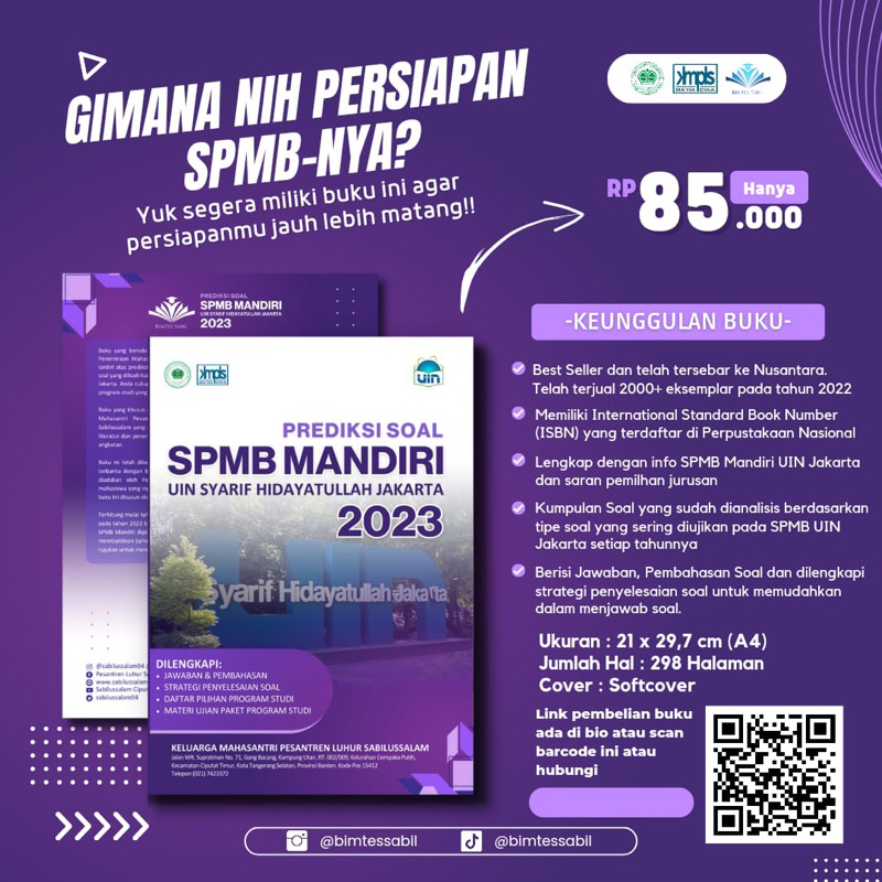 Jual Buku Spmb Uin Jakarta Ujian Mandiri Uin Jakarta Lulus Shopee Indonesia