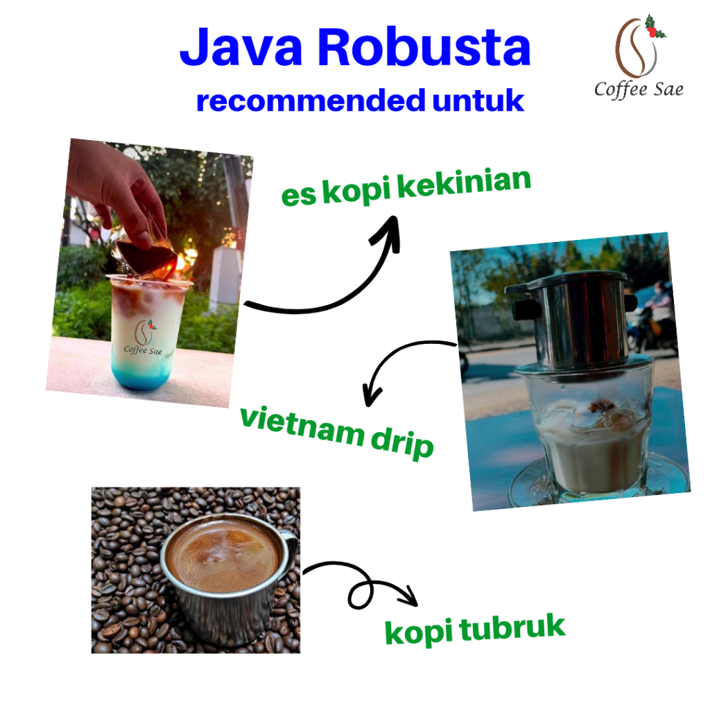 Jual Coffee Sae Kopi Robusta 1kg MEDIUM ROAST Biji atau bubuk Java ...
