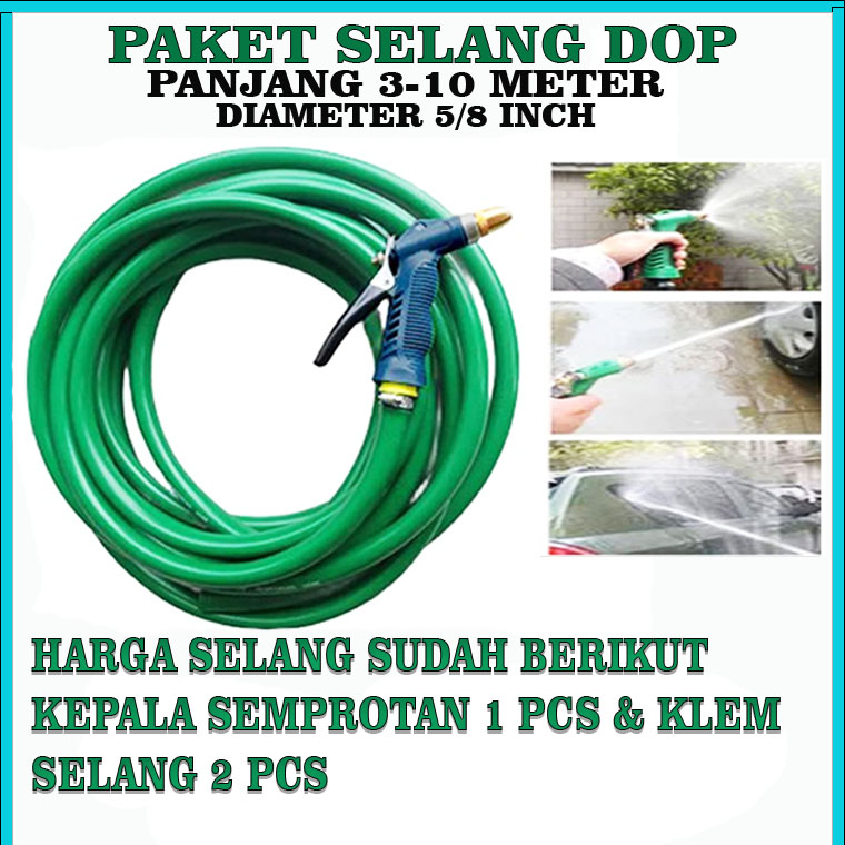 Jual Selang Air Semprotan Cuci Motor Cuci Mobil Dop Ukuran Kepala Semprotan Air Pcs