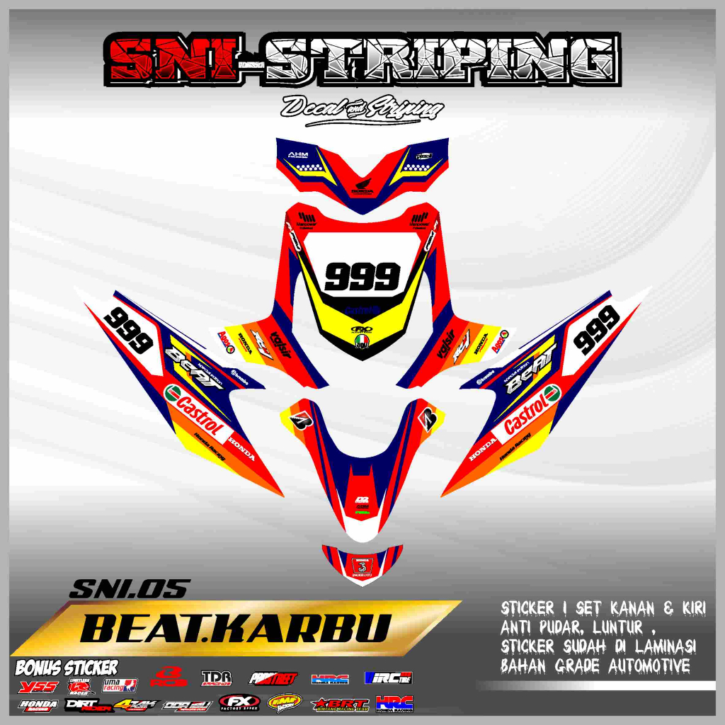 Jual Sticker Striping Decal Honda BEAT KARBU.DESIGN. SN.05 | Shopee ...