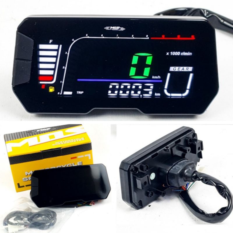 Jual Speedometer Spido Digital Led Kotak CB GL Megapro Custom Universal ...