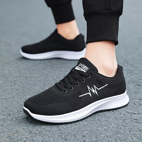 Jual Sepatu sneakers kets pria olahraga sport santai casual lari running jogging terbaru ringan kuat elastis dan antislip 125 Shopee Indonesia