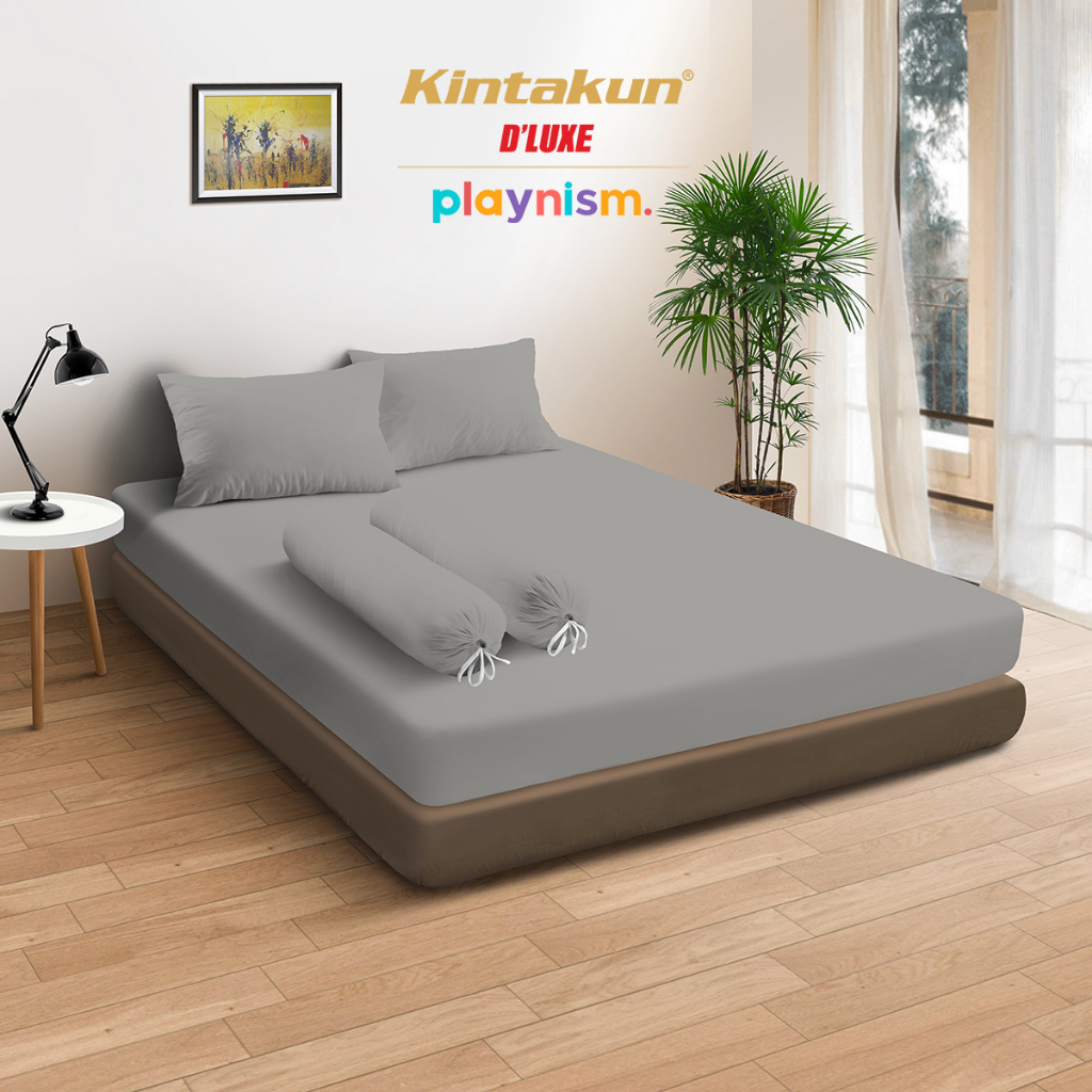 Jual Kintakun Sprei Set 160/180/200 Drizzle Warna Polos Dluxe ...