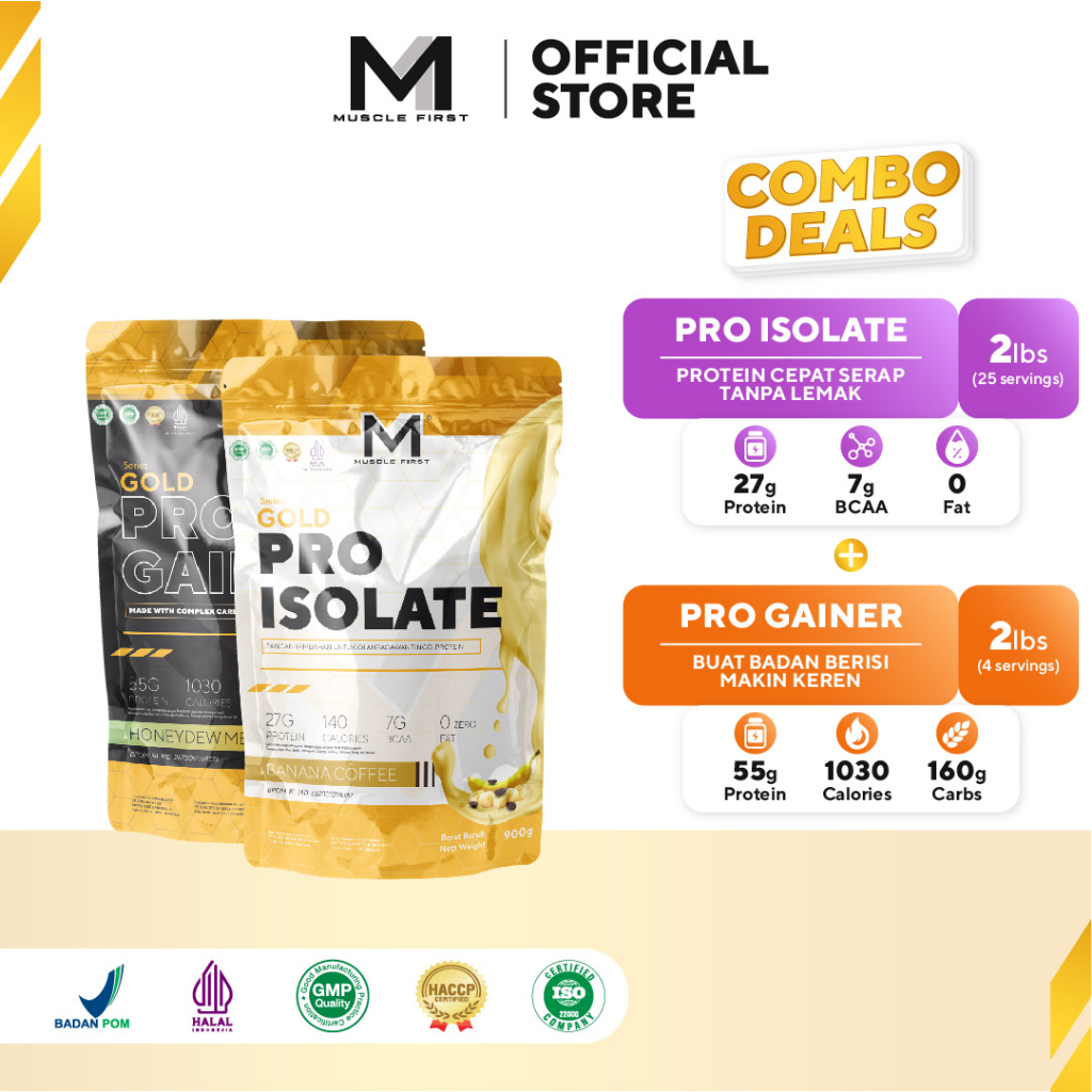 Jual [BUNDLE] MUSCLE FIRST Pro Isolate 2lbs + Pro Gainer 2lbs | Shopee ...