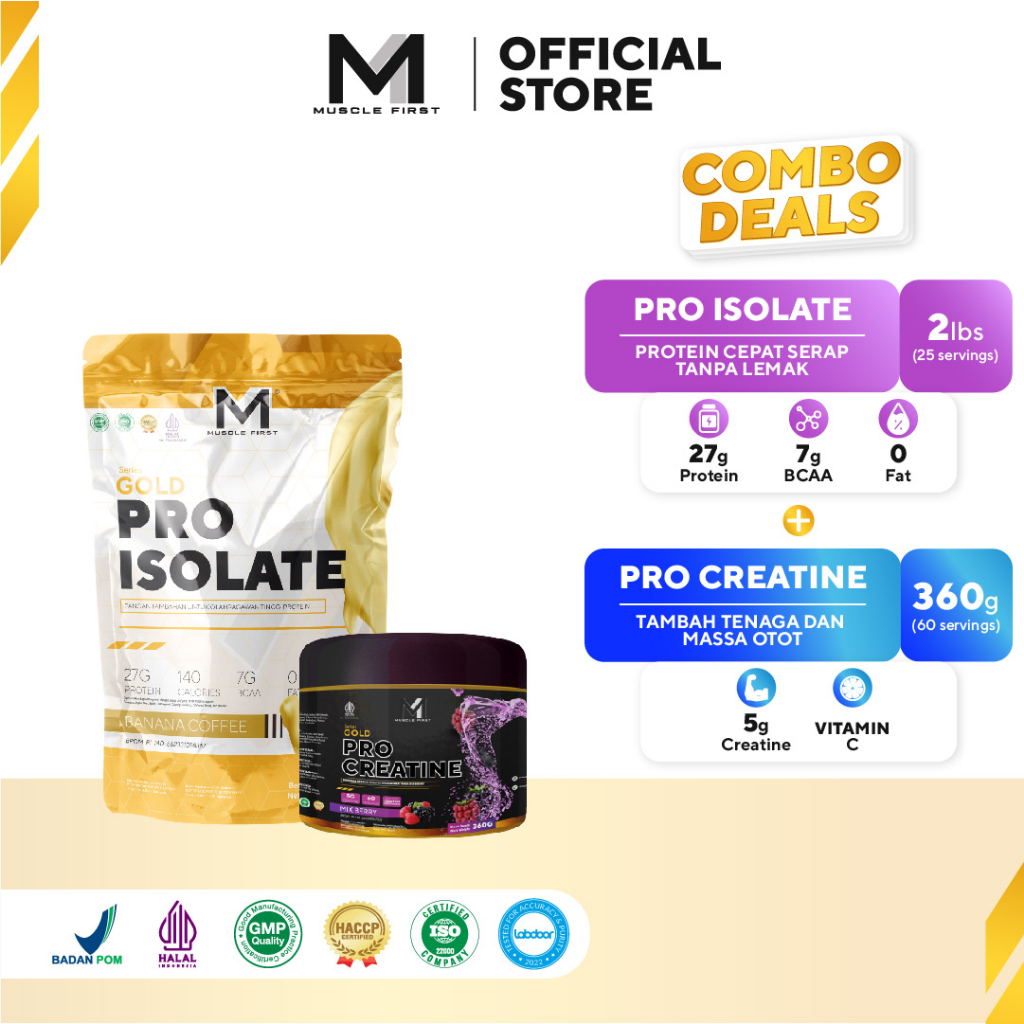 Jual [BUNDLE] MUSCLE FIRST Pro Isolate 2lbs + Pro Creatine 360gr ...