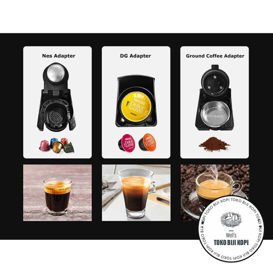 Jual Trieste Mesin Kopi Espresso 3in1 Coffee Maker 19 Bar 1450W 600ml ...