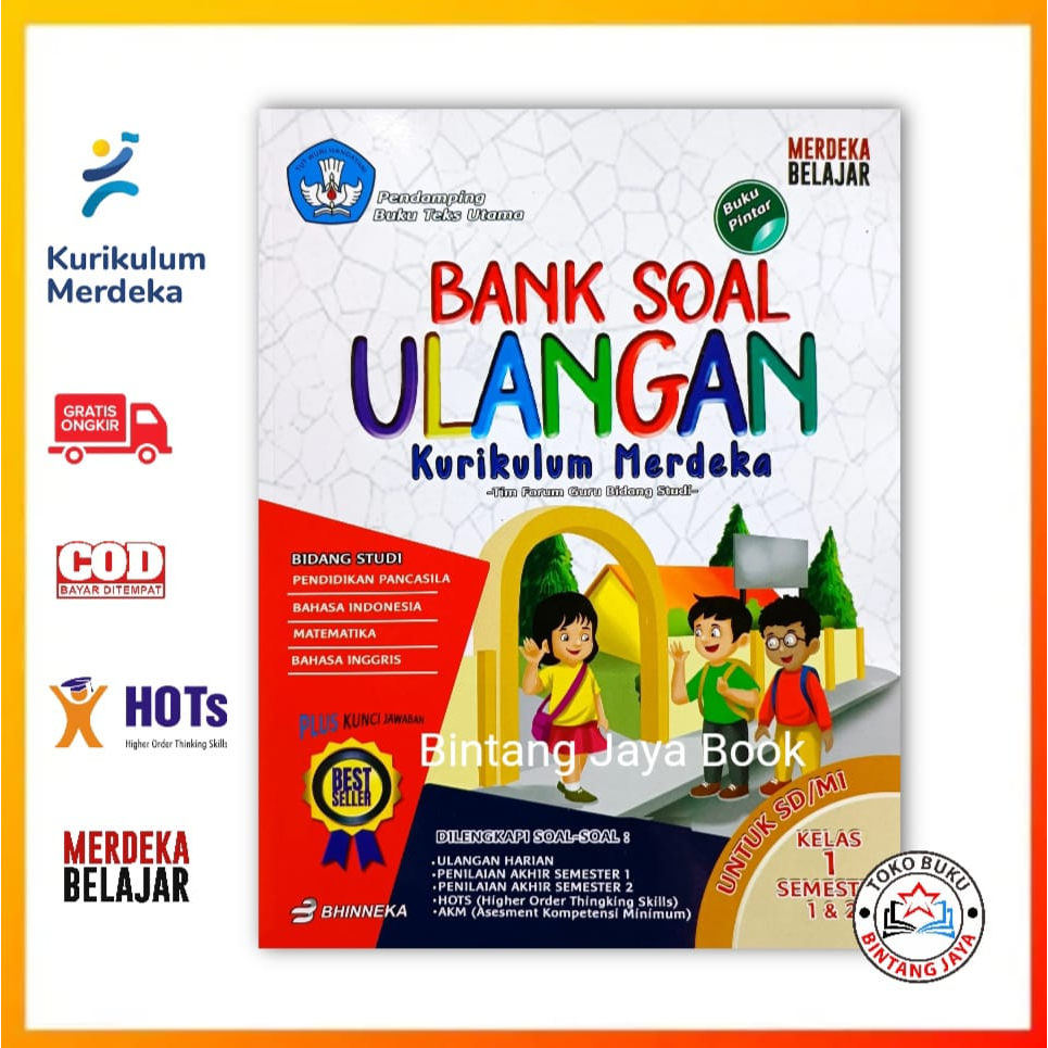 Jual Buku Bank Soal Kurikulum Merdeka Kelas 1 SD/MI - Buku Bank Soal SD ...