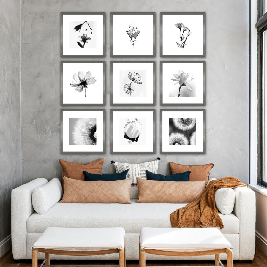Jual 436/20x20cm/Hiasandinding/metal/silver/gradasi/retro/walldekor ...