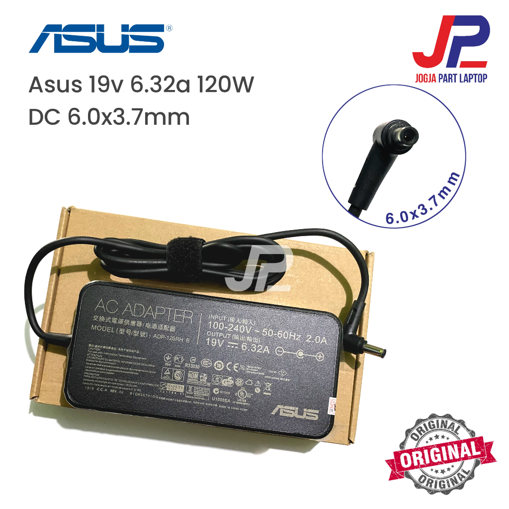 Jual Adaptor Charger Laptop Asus 19v 632a 120watt Dc 6037 Asus Rog And Tuf Bulat Jarum Fx505 7007