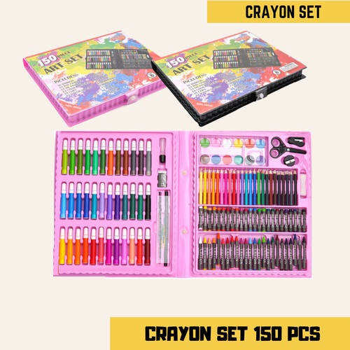 Jual Crayon Set 150pcs Alat Menggambar Mewarnai Dan Melukis Isi 150