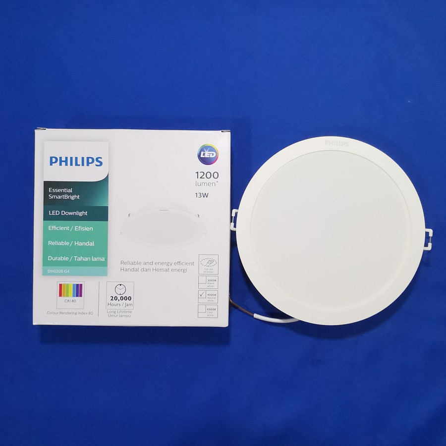 Jual Lampu Ceiling Led PHILIPS DN020B G4 13w 13 Watt Downlight Panel IB ...