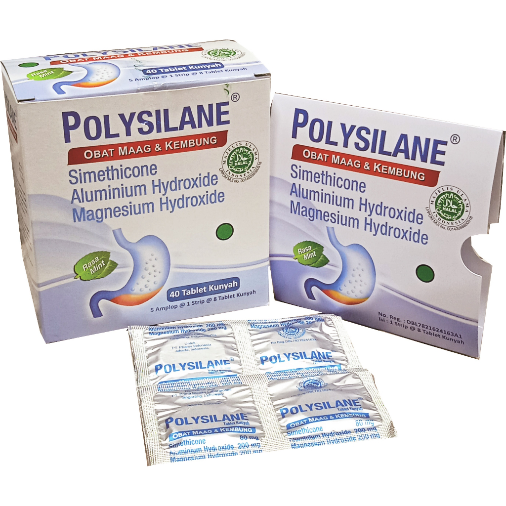 Jual POLYSILANE STRIP ISI 8 TABLET - Obat Sakit Maag, Anti Kembung ...