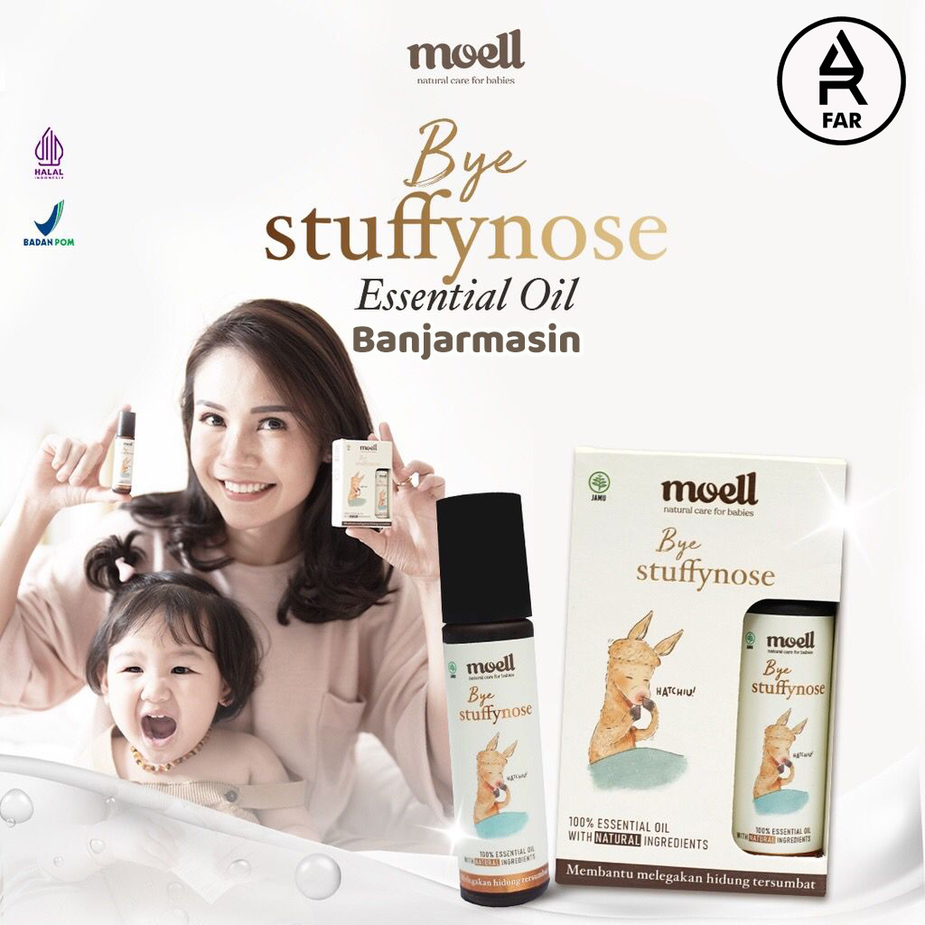 Jual PROMO Moell Bye Stuffynose Natural Essential Oil / Melegakan Batuk