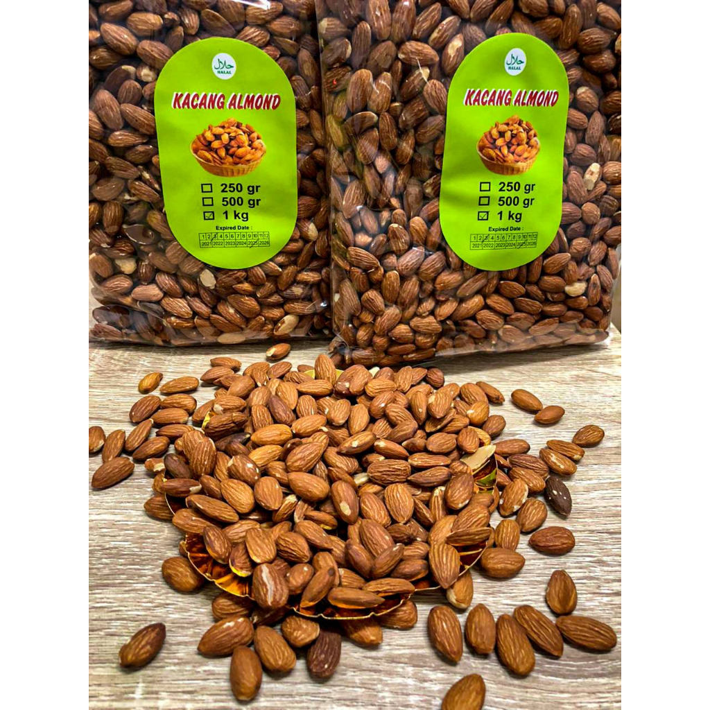 Jual Kacang Almond Kupas Kemasan 1kg Shopee Indonesia