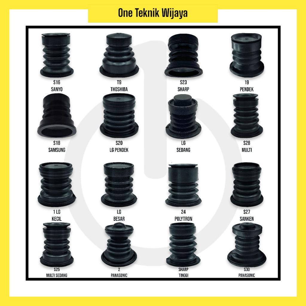 KARET SEAL / SIL / BELOW PEMBUANGAN AIR MESIN CUCI MULTI BERBAGAI MEREK