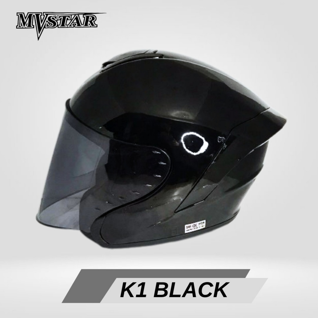 Jual HELM HALF FACE MVSTAR K1 KAIROZ / HELM HAL FACE SNI / HELM HAL ...
