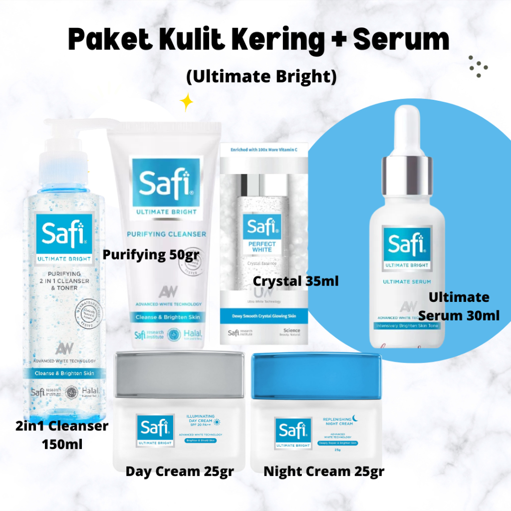 Jual Paket Safi Ultimate Bright Untuk Kulit Normal Cenderung Kering Shopee Indonesia 4538