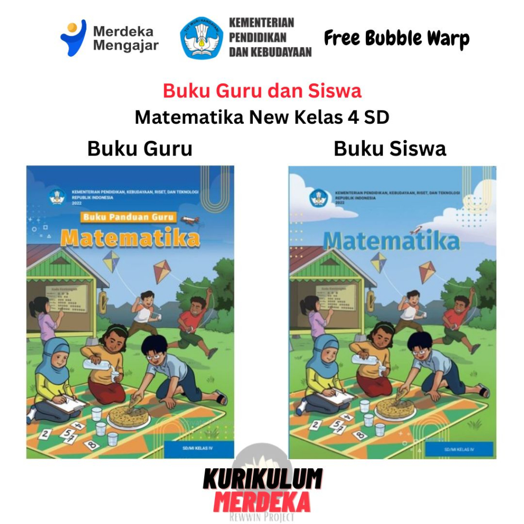 Jual Buku GURU dan SISWA MATEMATIKA NEW Kelas 4 SD Kurikulum Merdeka ...