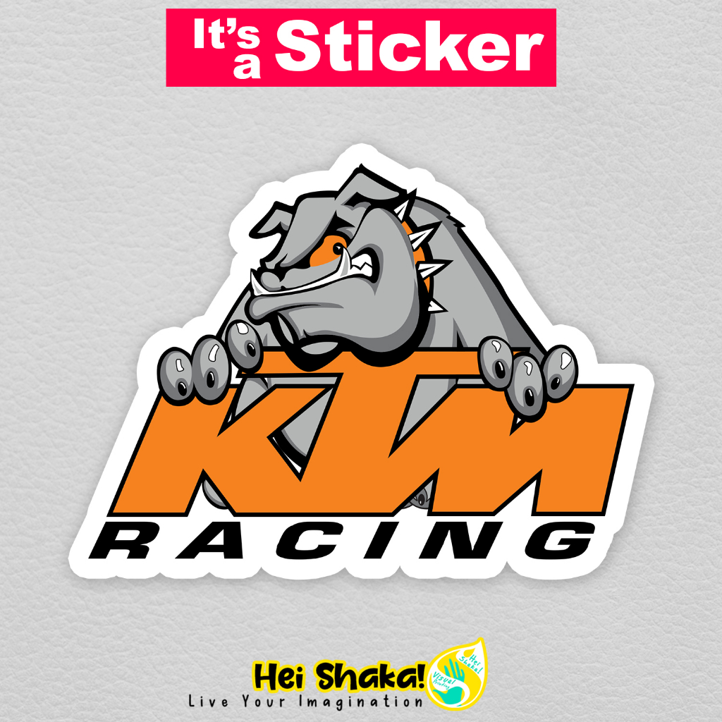 Jual Heishaka Stiker KTM Racing Dog Logo Sticker Vinyl Anti Air ...