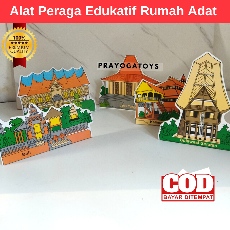 Jual Maket Rumah Adat Indonesia_mainan kayu edukasi | Shopee Indonesia