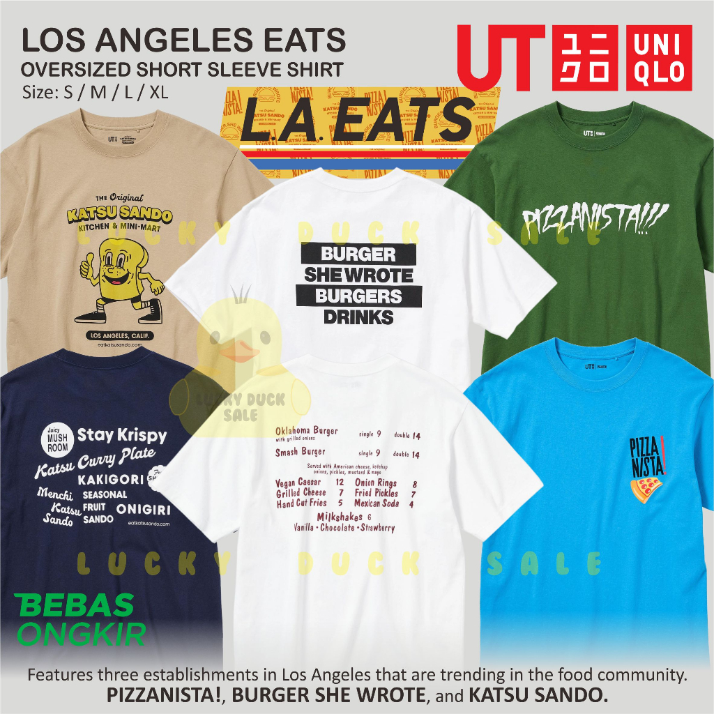 L.A. Eats UT (Oversized Short-Sleeve Graphic T-Shirt) (Burger She Wrote)