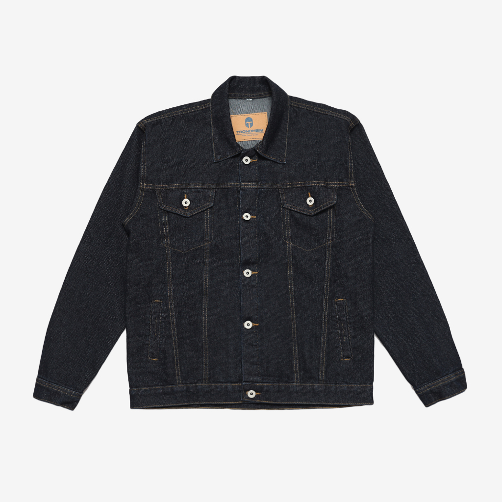 Jual Trondheim Jaket Jeans Denim Jacket Mazelo Blueblack Shopee Indonesia
