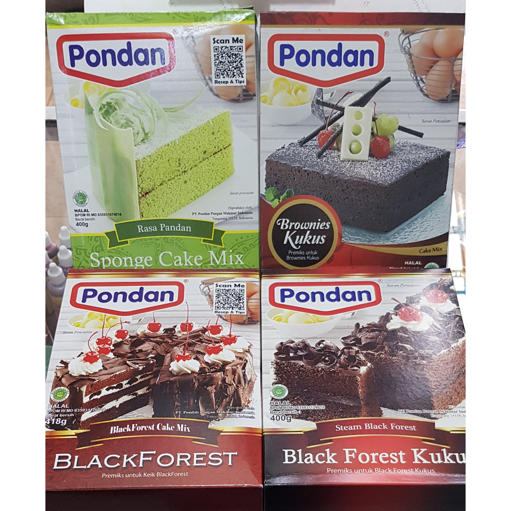 Jual PONDAN MIX PANDAN / BROWNIES KUKUS / BLACKFOREST PANGGANG