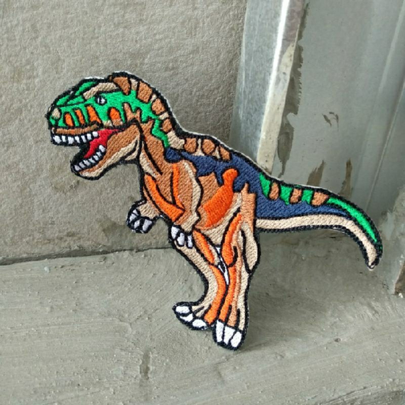 Jual Bordir T-rex Jurassic Park Emblem Patch Dinosaurus Raptor ...