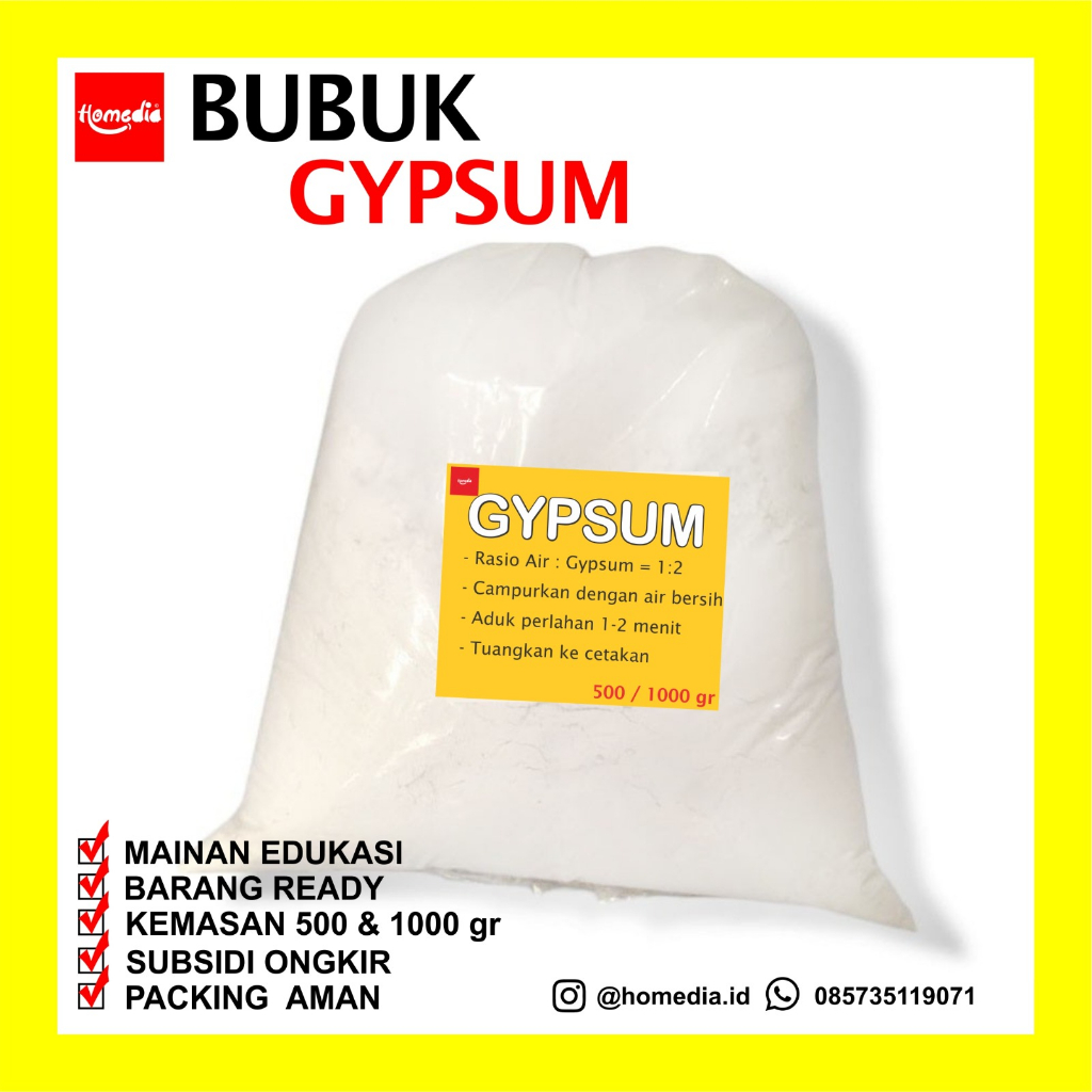 Jual BUBUK GYPSUM / SEMEN GYPSUM / TEPUNG GYPSUM / GYPSUM POWDER