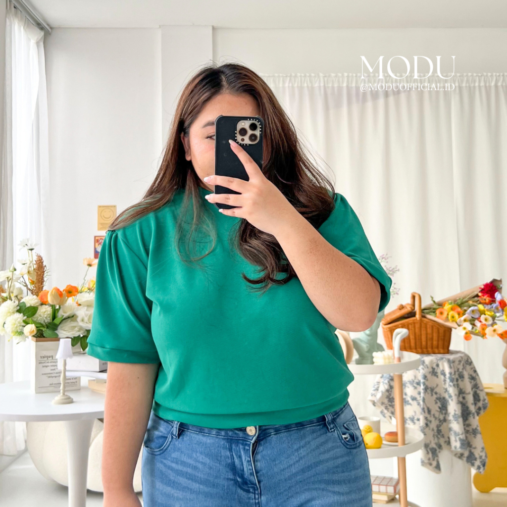 Jual MODU — JIU Knit Puffy Top | Plus Size Jumbo Size Big Size | Shopee ...