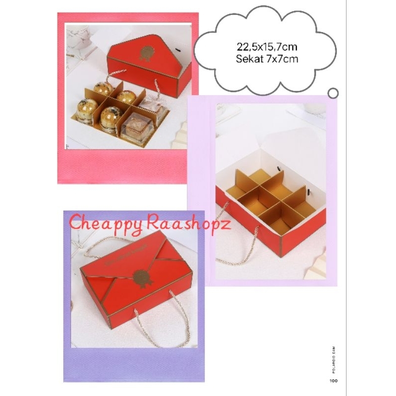 Jual Box Mooncake 75gr box mooncake case 7cm box mooncake sekat 6 box ...