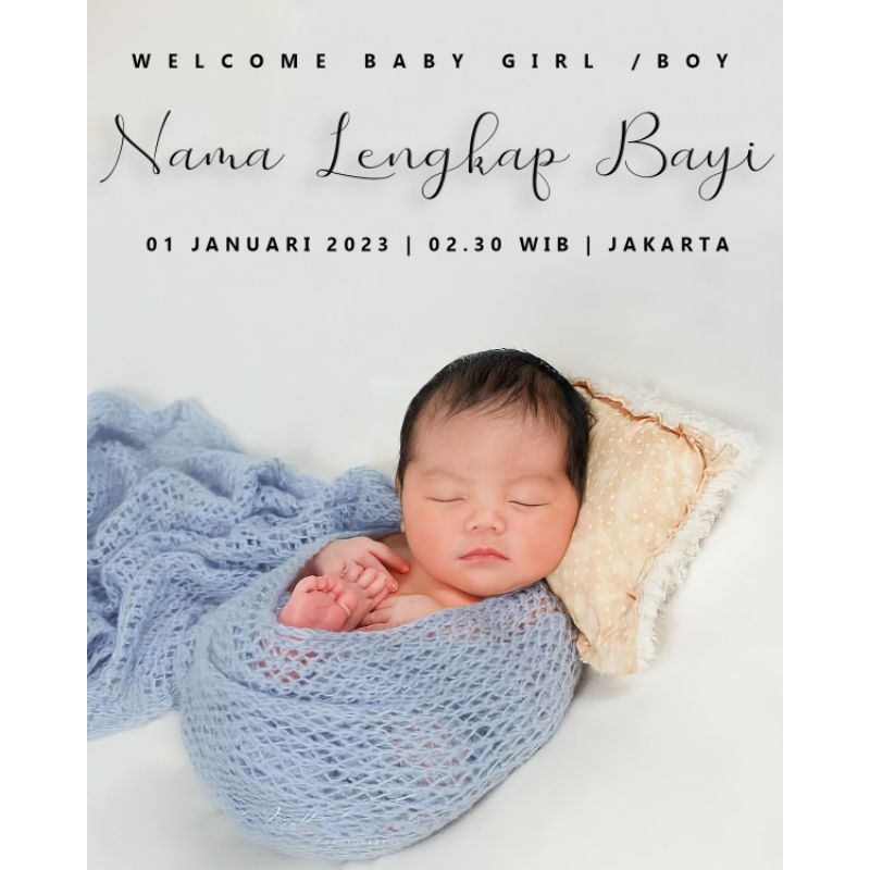 Jual Jasa Edit Foto Bayi Newborn Ala Studio Dengan Nama Part 2 | Shopee ...