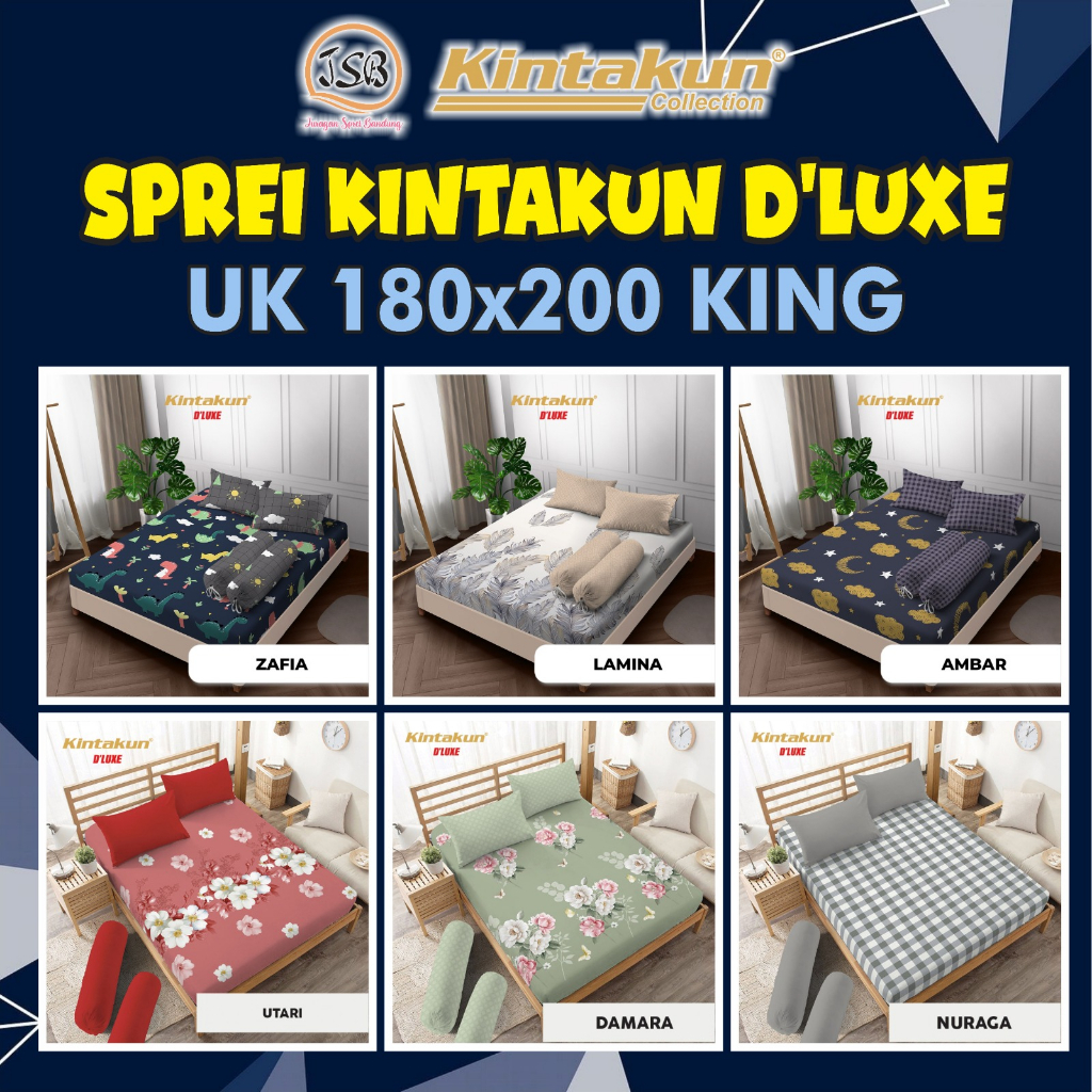 Jual Kintakun Sprei Dluxe King Size Uk 180x200 New Edition Seprai