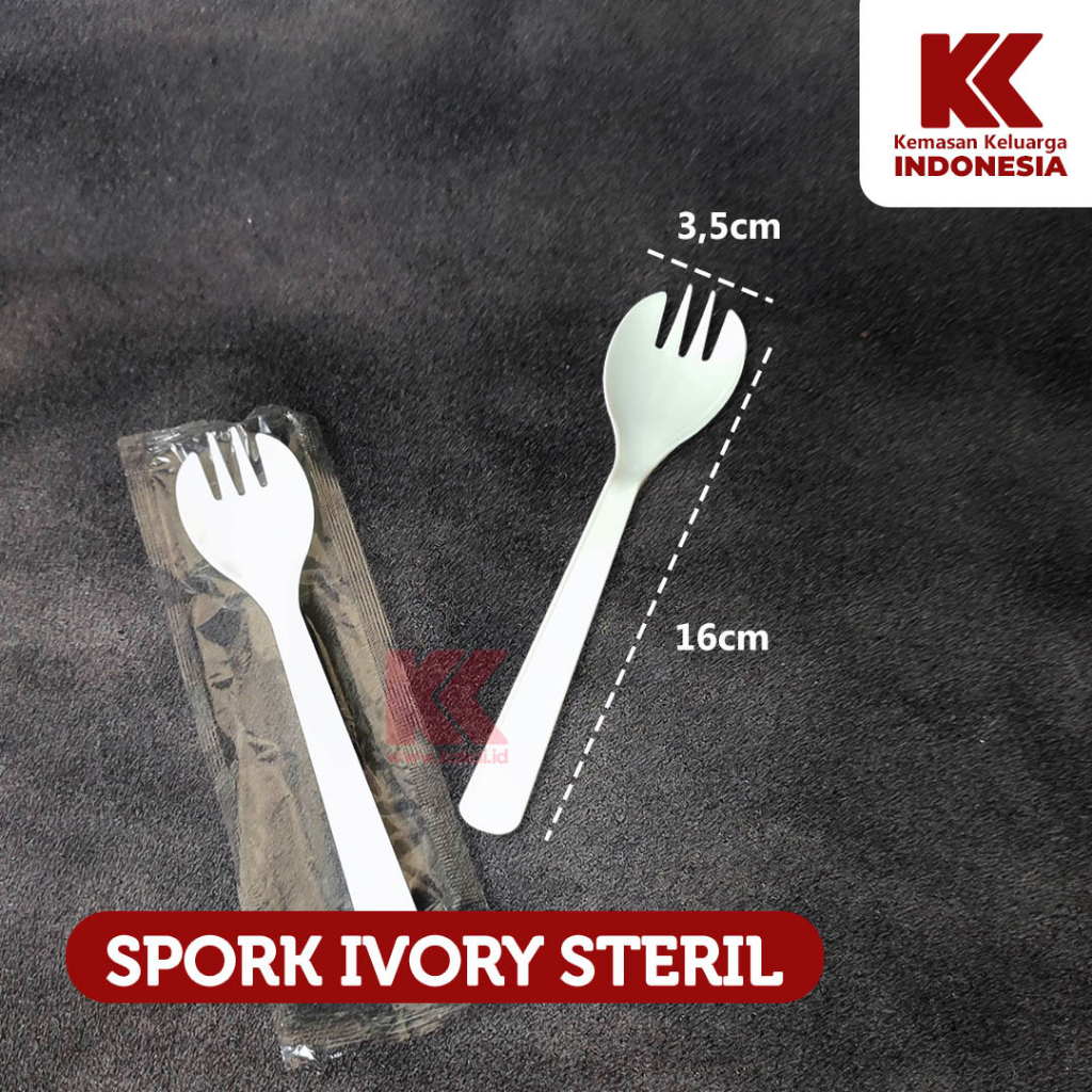 Jual Spork Steril Sendok 2in1 Sendok Garpu Steril 100pcs Shopee