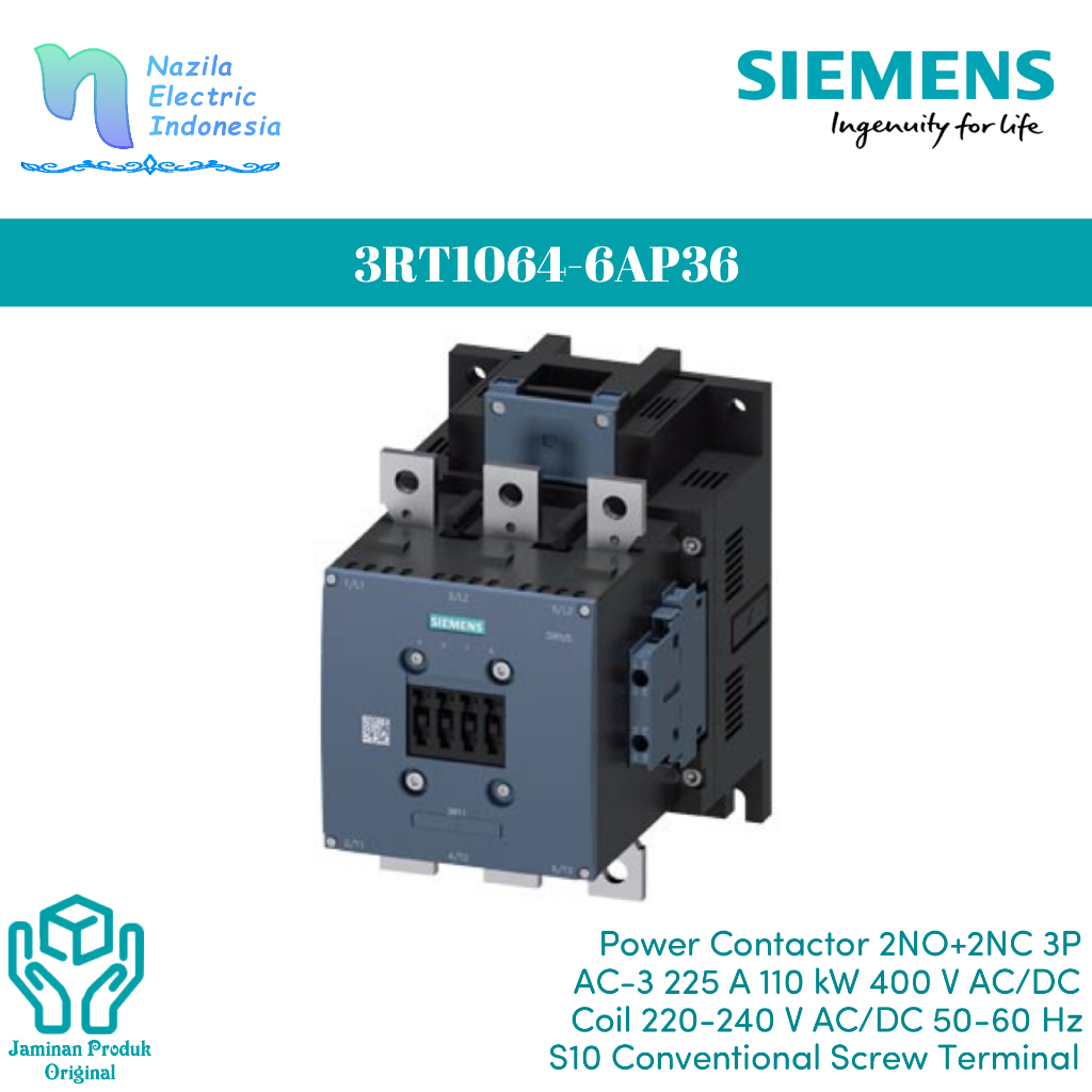 Siemens 3rt10 – Contatore Lexic S0 17 a 7,5 kW 230 VDC