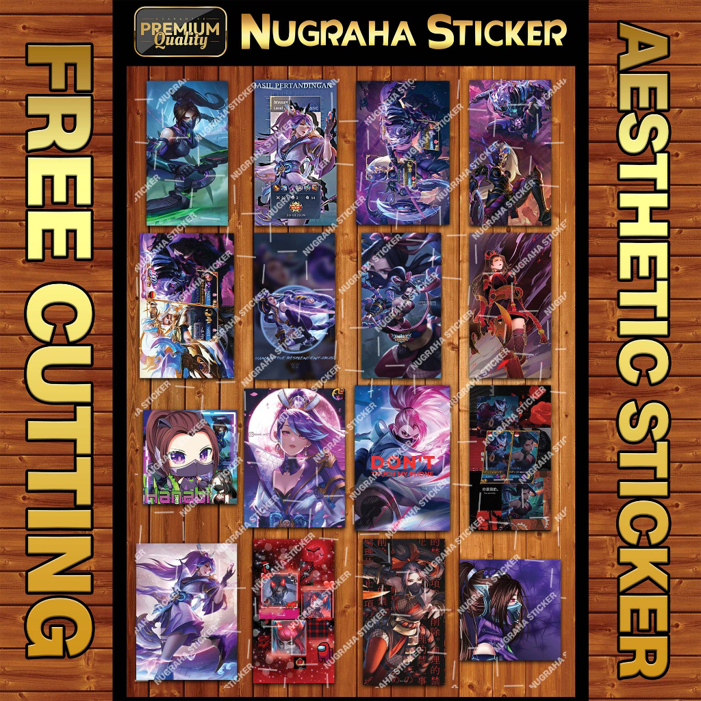 Jual (208 PCS) Sticker Hanabi MLBB (Sticker Mobile Legends) | Shopee ...