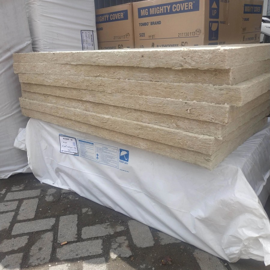 Jual Rockwool Lembaran Density 40kg 60kg 80kg 100kg Tebal 25mm 50mm ...