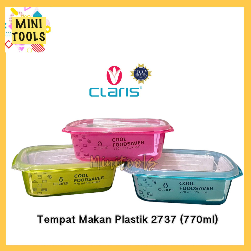 Jual Kotak Makan Lunch Box Plastik Claris Foodsaver 720ml, 770ml, 1.25L ...