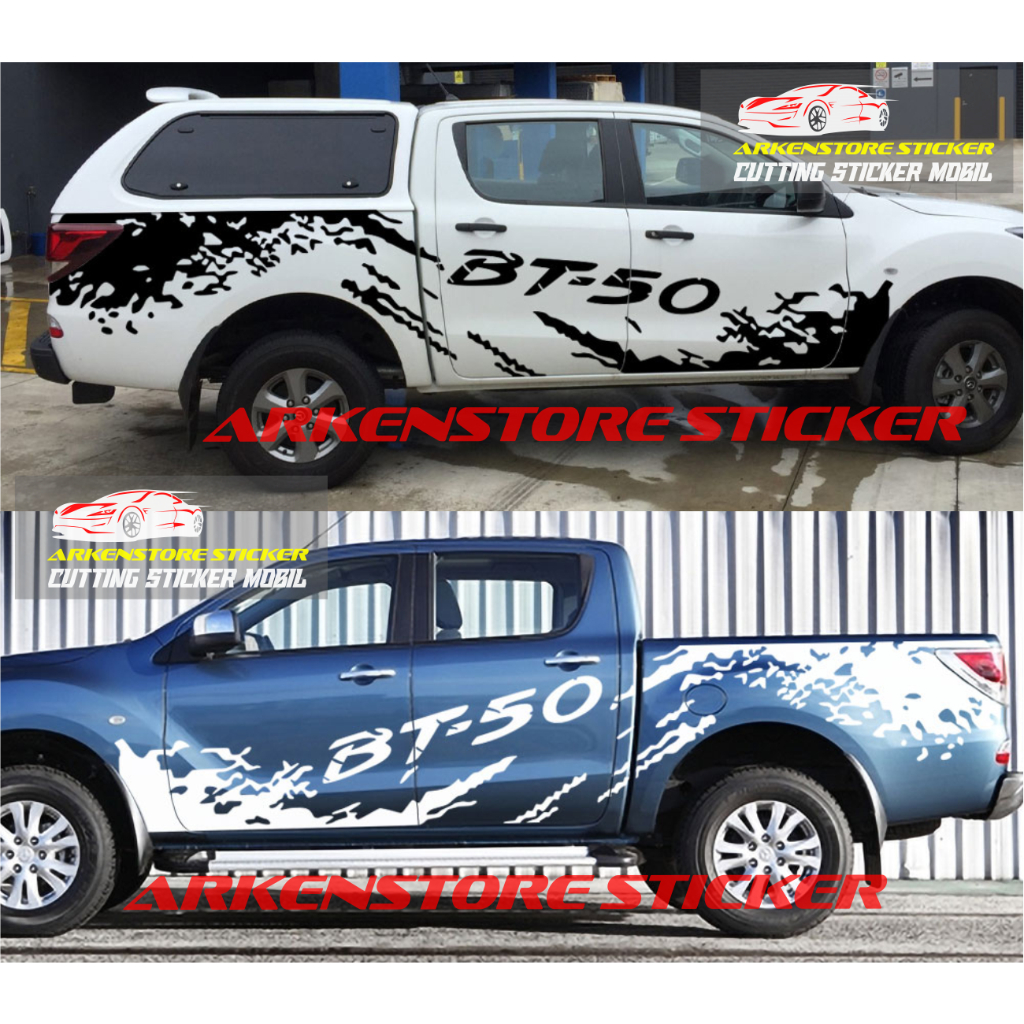 Jual cutting sticker stiker mobil mazda bt50pro sticker mazda bt-50 pro ...