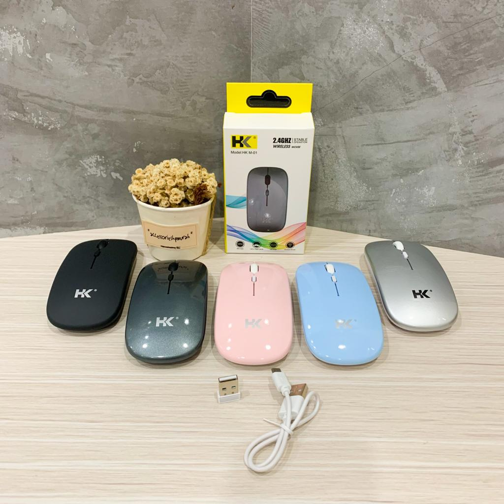 Jual MOUSE WIRELESS M-01 (BISA RECHARGEABLE) | Shopee Indonesia