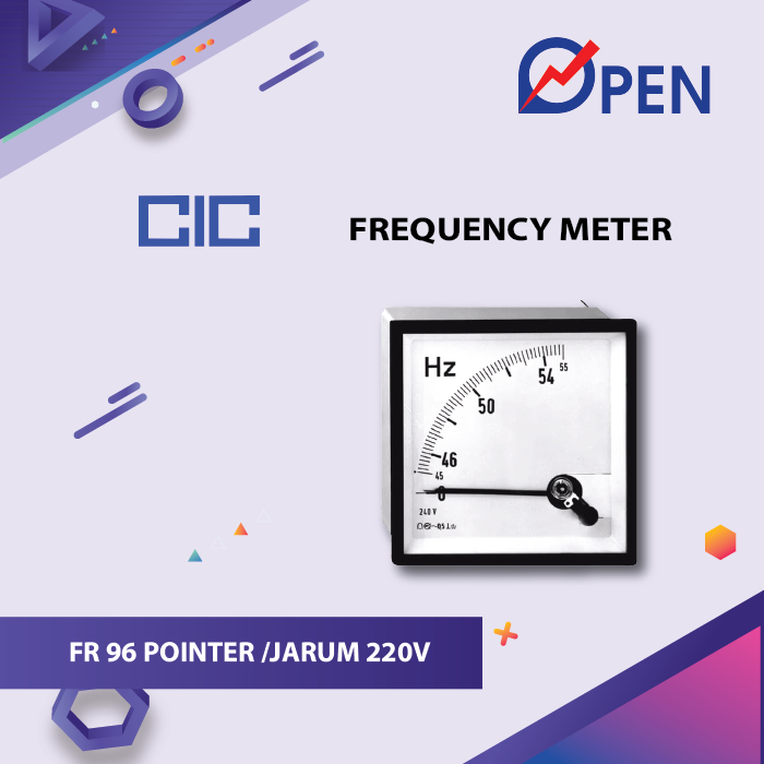 Jual FREQUENCY METER JARUM / HZ METER FR96 45-55 HZ, POINTER CIC ...