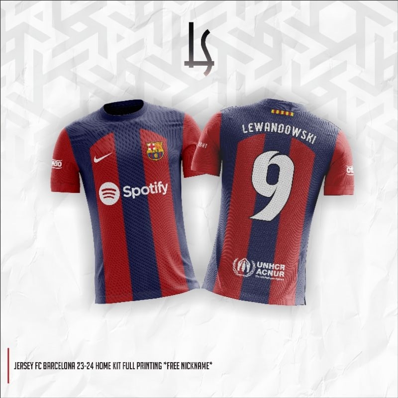 Jual Jersey Fc Barcelona 23-24 Home Kit Full Printing *Free Nickname ...