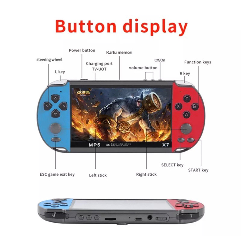 Jual PSP X7 Screen 4.3in 8G Built In 1000 Games | Shopee Indonesia