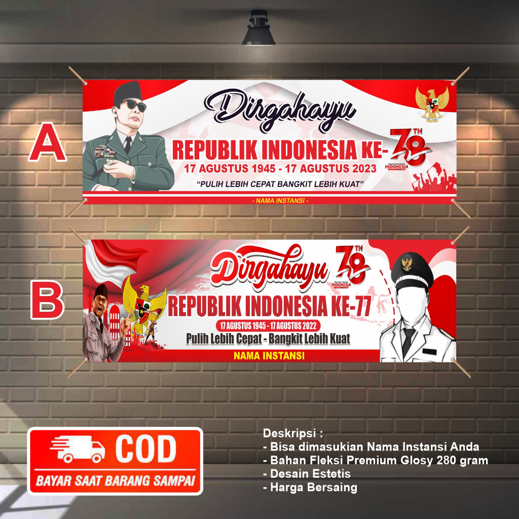 Jual Spanduk Dirgahayu Hut Ri Ke 78 Murah Shopee Indonesia 4237