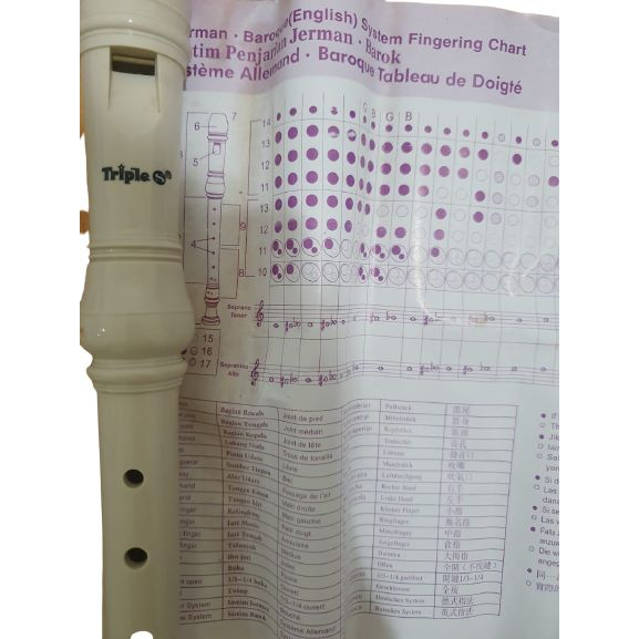 Jual SERULING / SULING / ALAT TIUP TRIPLE S PROFESIONAL RECORDER GROSIR ...