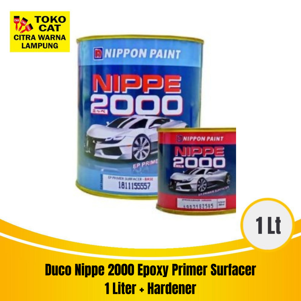 Jual Cat Duco Nippe Epoxy Primer Surfacer Liter Hardener