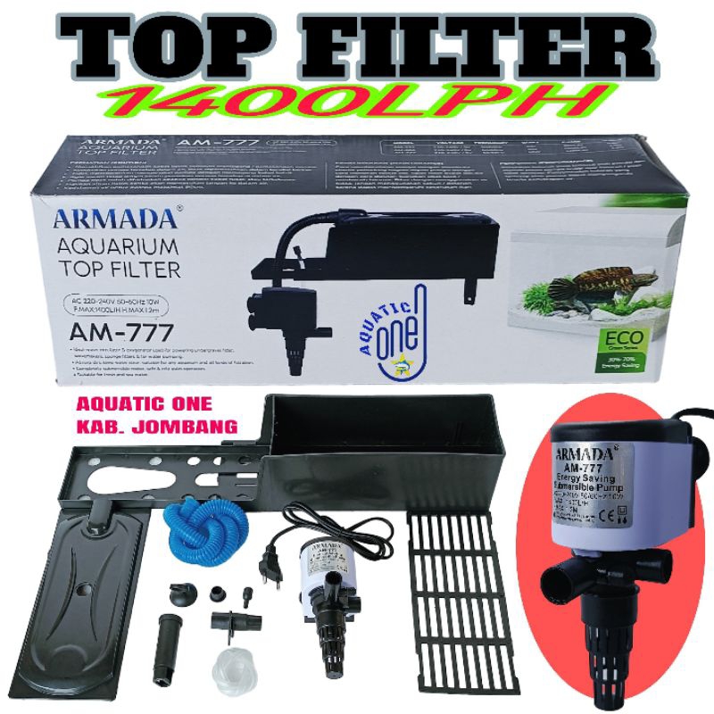 Jual TOP FILTER ATAS ARMADA AM 777 waterpump celup aquarium water pump ...