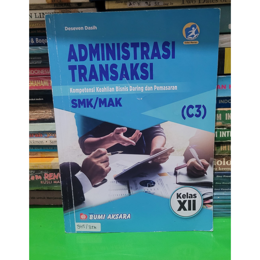 Jual BUKU BEKAS ADMINISTRASI TRANSAKSI SMK KELAS 1/2/3 BUMI AKSARA ...