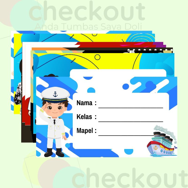 Jual Isi 20 - Stiker Mapel mata pelajaran Profesi Cita-Cita - Label ...